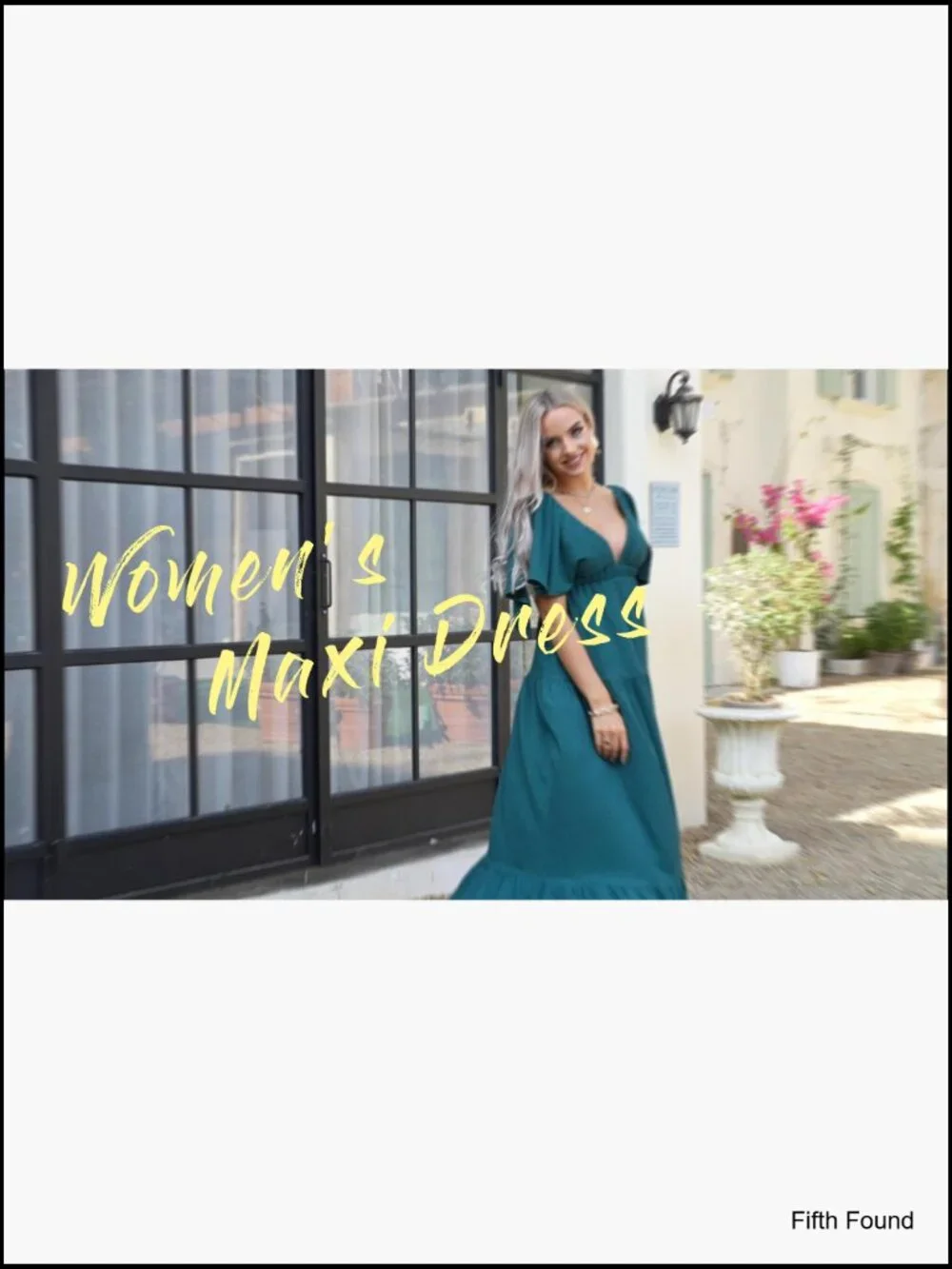 Sexy V-Neck Maxi Dress Flutter Sleeve Backless Tiered A-Line Flowy - Picture 7 of 7